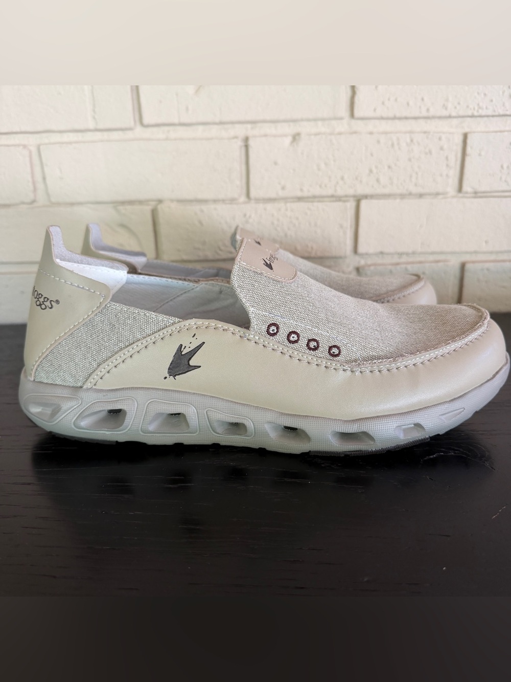 FROGG TOGGS Windward Slip-on Mens Khaki Tan Boat Dock Fish Shoes SIZE 10 Loafers